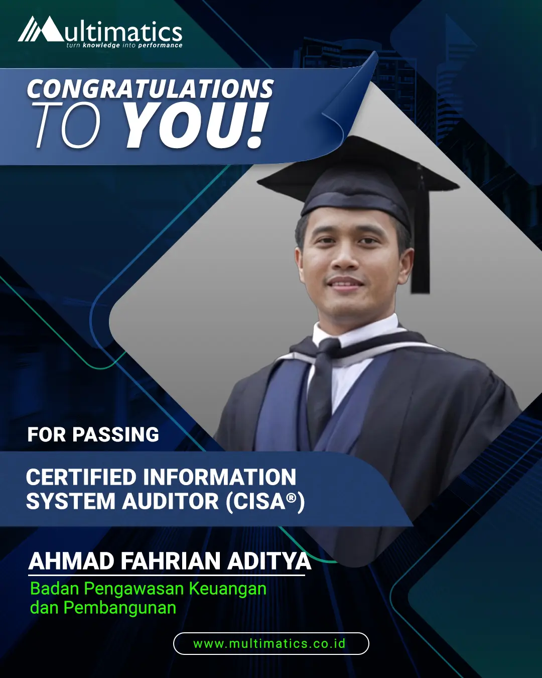 Ahmad Fahrian Aditya - BPKP (Testimonial CISA)