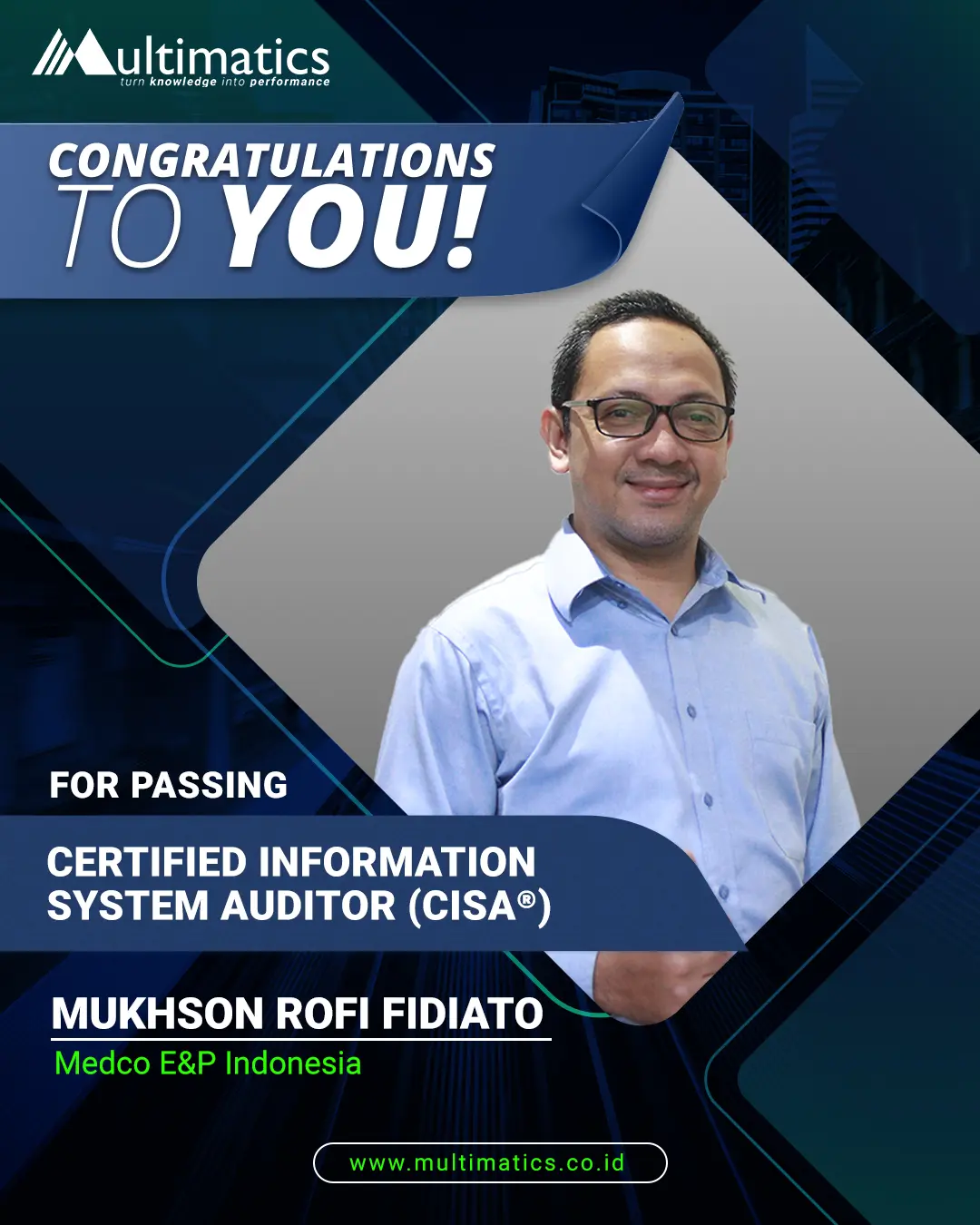 Mukhson Rofi Fidiato - Medco E&P Indonesia (Testimonial CISA)