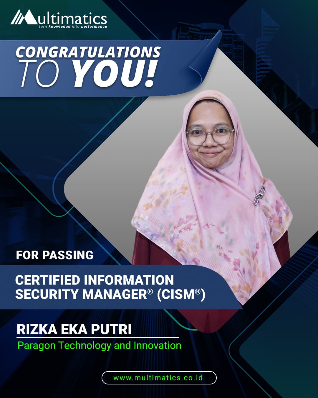 Rizka Eka Putri - Paragon Technology & Innovation (Testimonial CISM)
