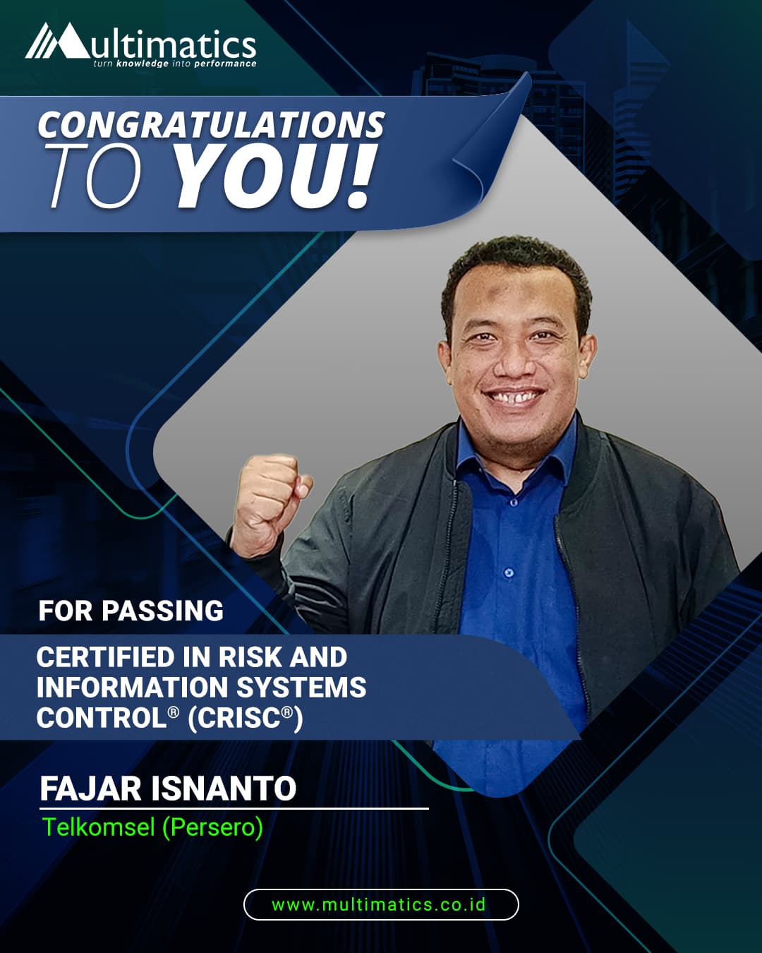 Fajar Isnanto - Telkomsel (Testimonial CRISC)