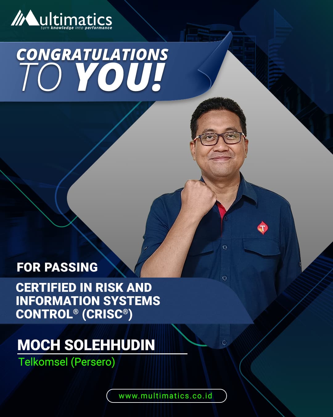 Moch Solehhudin - Telkomsel (Testimonial CRISC)